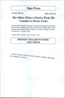 Prince Charles of Bourbon together with his wife Camilla - Vintage Photograph