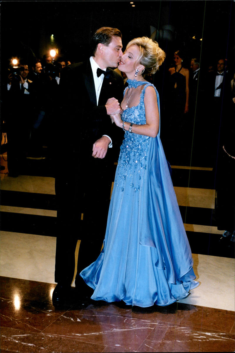 Prince Charles of Bourbon together with his wife Camilla - Vintage Photograph