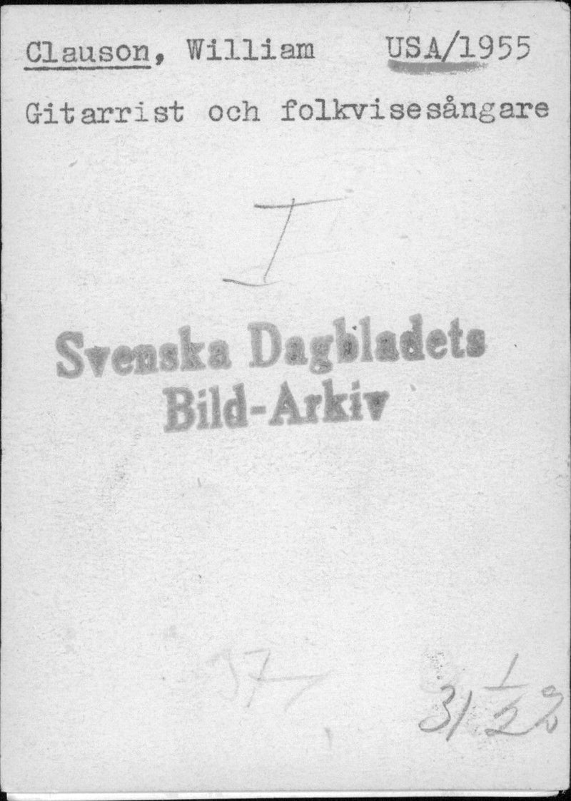 Musician William Clauson - Vintage Photograph