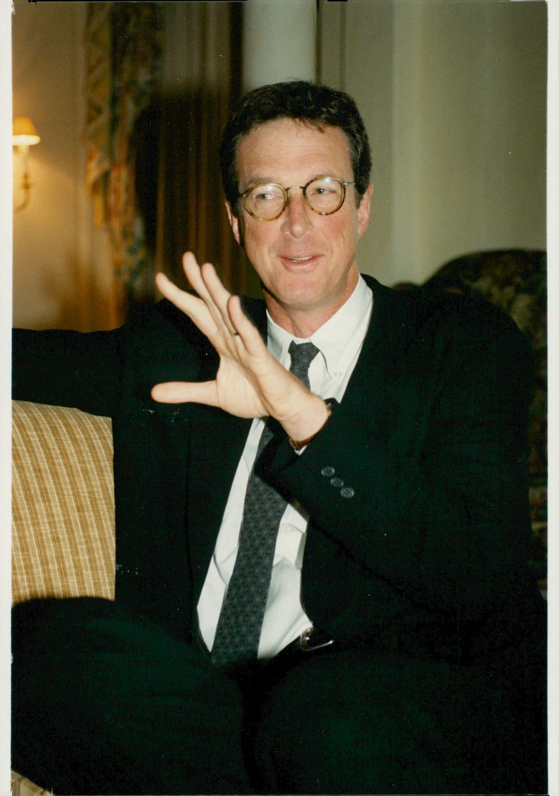Michael Crichton in London after Jurassic Park premiere - Vintage Photograph