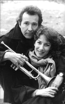 Herbert "Herb" Alpert, a musician with his trumpet - Vintage Photograph