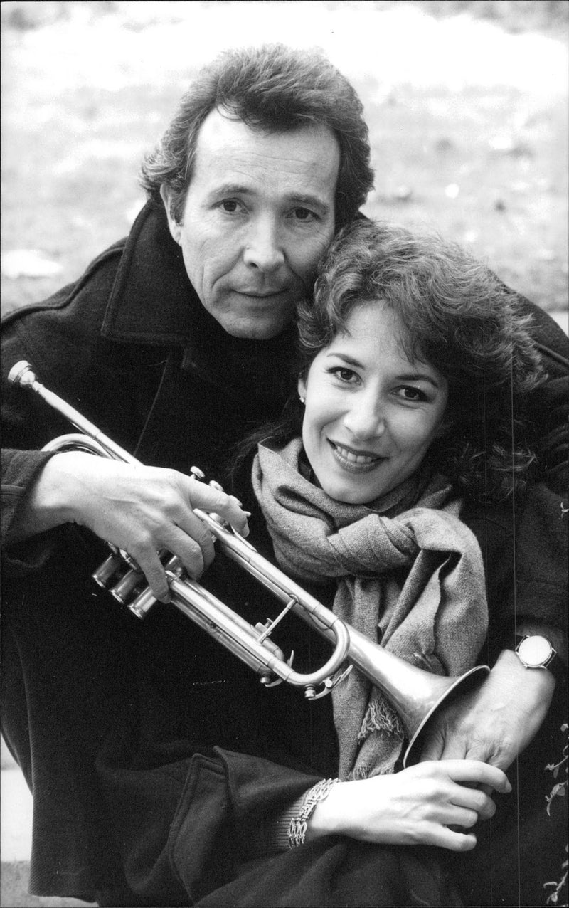 Herbert "Herb" Alpert, a musician with his trumpet - Vintage Photograph
