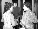 Princess Margaret and Queen Elizabeth at invigningan of "Royal Soldier" exhibition - Vintage Photograph