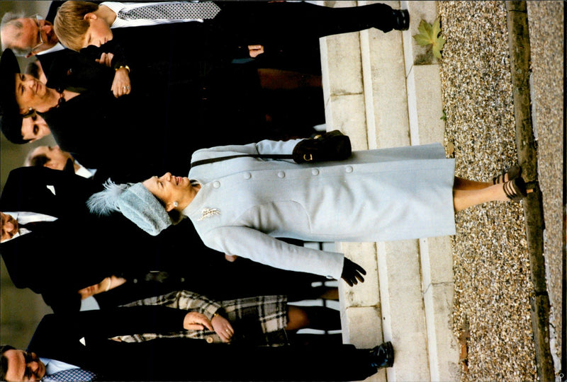 Princess Margaret and Prince Harry celebrate Queen Elizabeth and Prince Philips wedding anniversary - Vintage Photograph