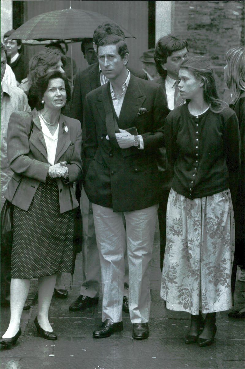 Lady Sarah Armstrong-Jones, along with Prince Charles - Vintage Photograph