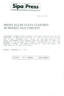 Woody Allen plays the clarinet in a jazz concert - Vintage Photograph