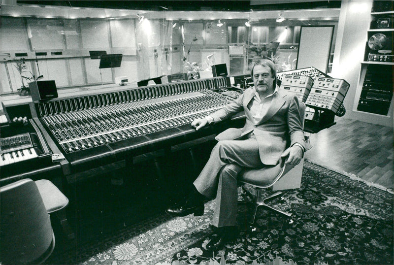 Stikkan Andersson in Music Studio - Vintage Photograph