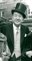 NoÃ«l Coward at his Adling of Queen Elizabeth at Buckingham Palace - Vintage Photograph