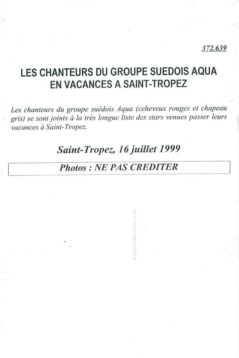 The music group Aqua on holiday on the French Riviera - Vintage Photograph