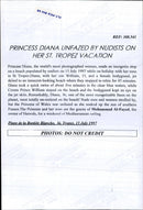 Princess Diana on vacation with his sons Harry and William - Vintage Photograph