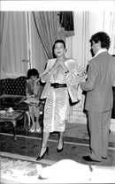 Princess Stephanie wearing her own collection during Paris Fashion Week - Vintage Photograph