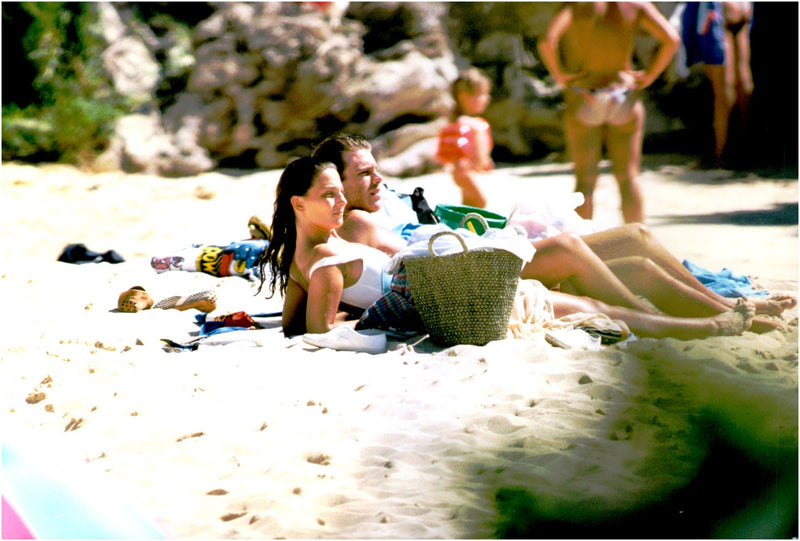 Emanuele Filiberto on holiday with his fiancee Alejandra di Andia - Vintage Photograph