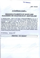 Emanuele Filiberto on holiday with his fiancee Alejandra di Andia - Vintage Photograph