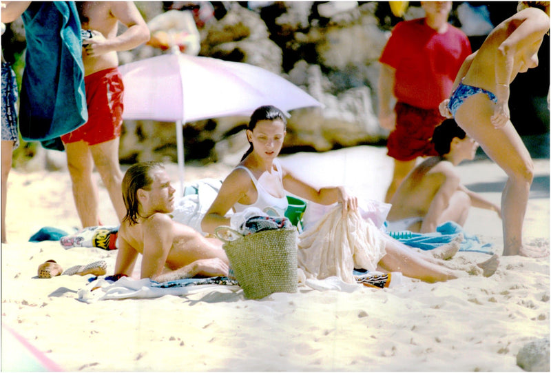 Emanuele Filiberto on holiday with his fiancee Alejandra di Andia - Vintage Photograph