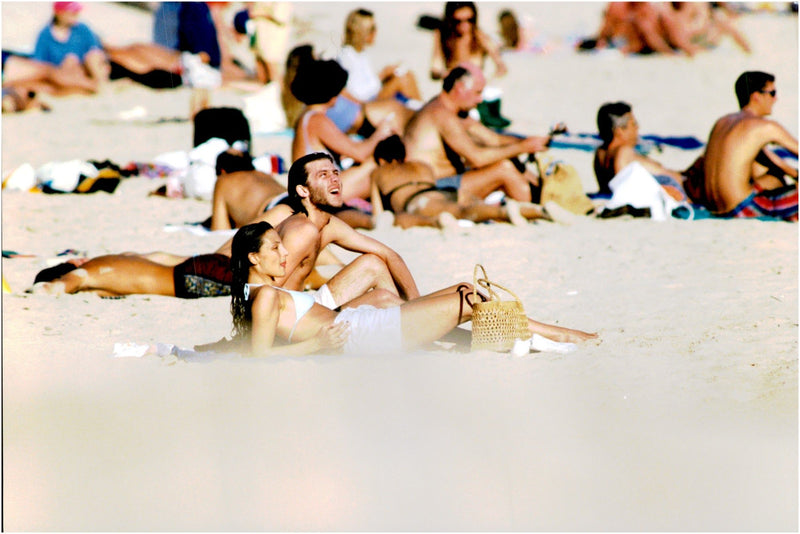 Emanuele Filiberto on holiday with his fiancee Alejandra di Andia - Vintage Photograph