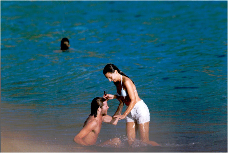 Emanuele Filiberto on holiday with his fiancee Alejandra di Andia - Vintage Photograph