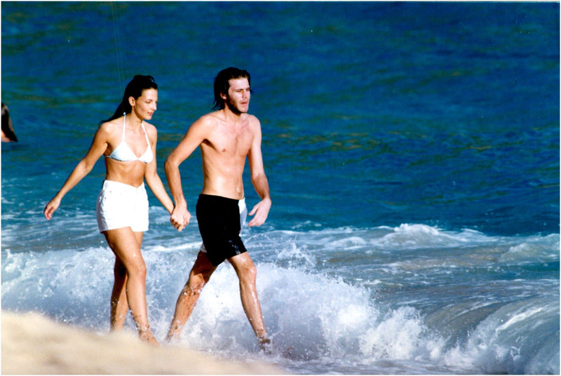 Emanuele Filiberto on holiday with his fiancee Alejandra di Andia - Vintage Photograph