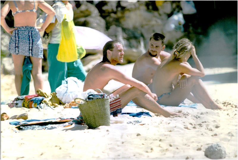 Emanuele Filiberto on holiday with his fiancee Alejandra di Andia - Vintage Photograph