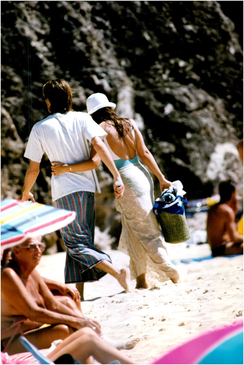 Emanuele Filiberto on holiday with his fiancee Alejandra di Andia - Vintage Photograph