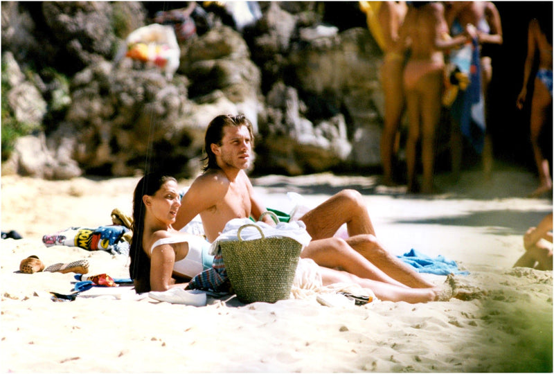 Emanuele Filiberto on holiday with his fiancee Alejandra di Andia - Vintage Photograph