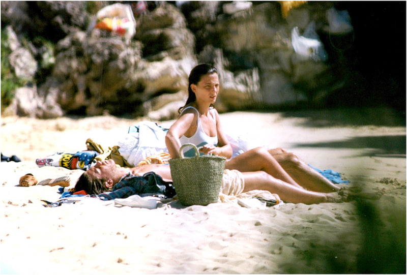 Emanuele Filiberto on holiday with his fiancee Alejandra di Andia - Vintage Photograph