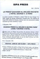 Prince Al-Waleed together with Michael Jackson - Vintage Photograph