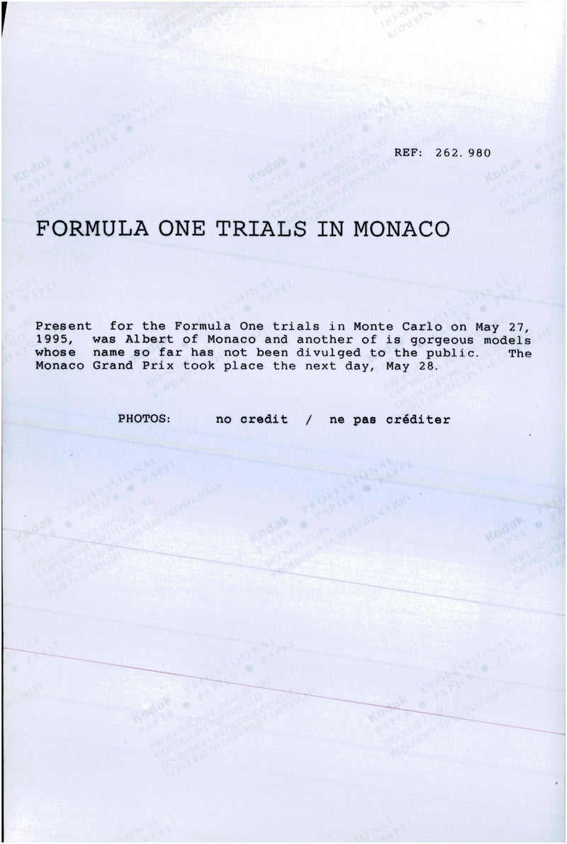 Prince Albert together with an unknown model, the opening of the Monaco Grand Pix - Vintage Photograph