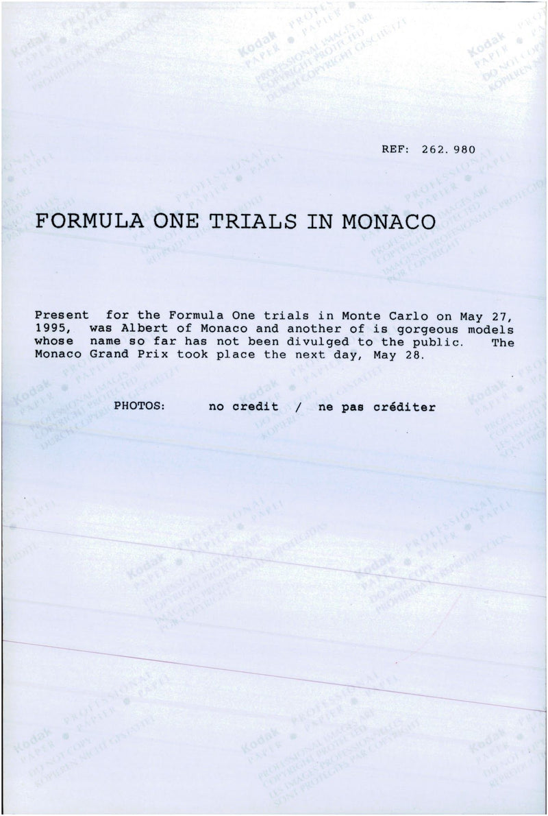 Prince Albert together with an unknown model, the opening of the Monaco Grand Pix - Vintage Photograph