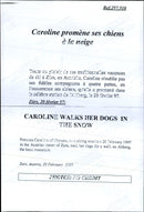 Princess Caroline walking their dogs on a skiing holiday - Vintage Photograph