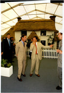 Prince Charles speaks with Alan Titchmarsch at Hampton Court Palace Flower Show - Vintage Photograph