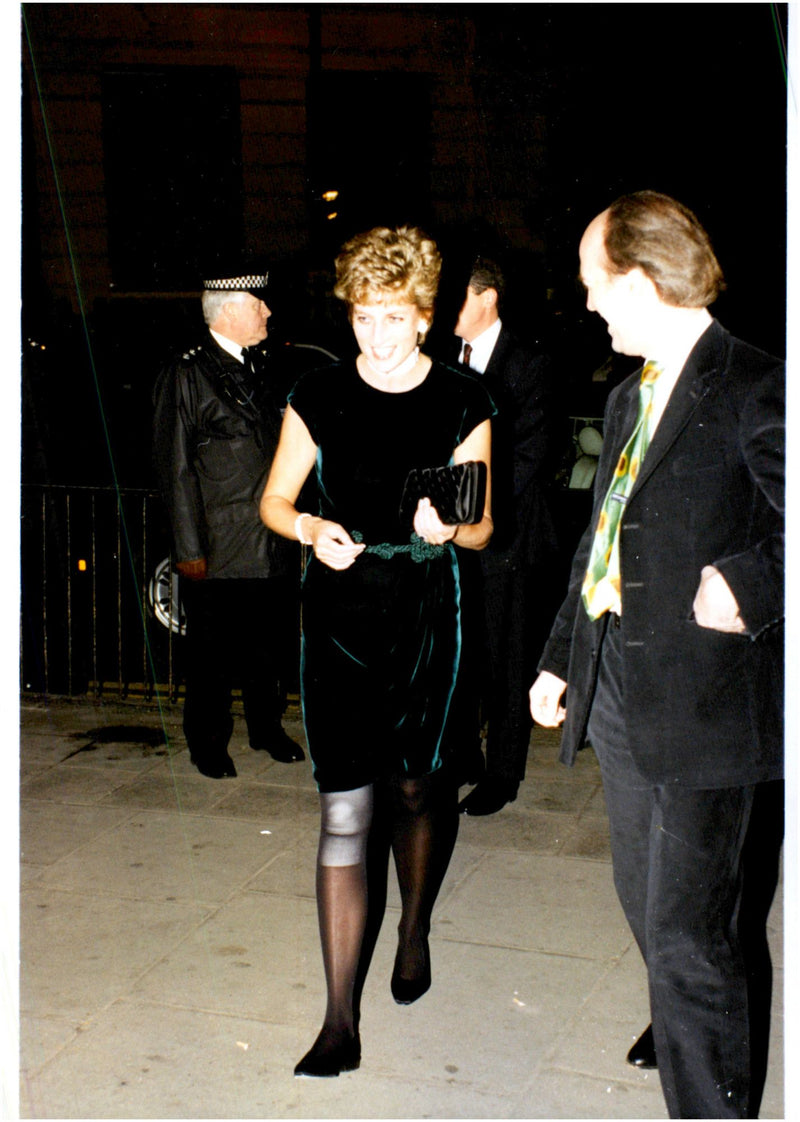 Princess Diana arrives in an art museum - Vintage Photograph