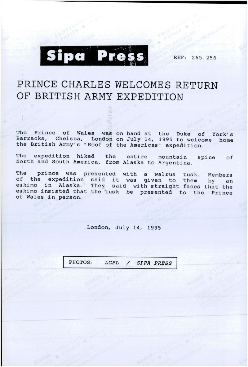 Prince Charles greets British Army - Vintage Photograph