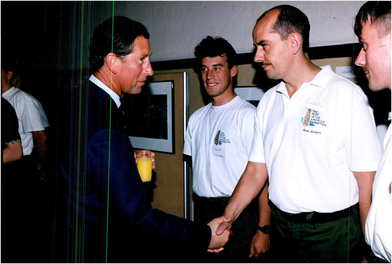 Prince Charles greets British Army - Vintage Photograph