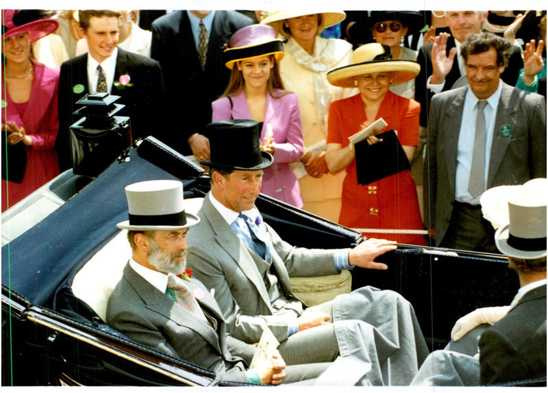 Prince Charles and Prince Michael of Kent go equipage - Vintage Photograph