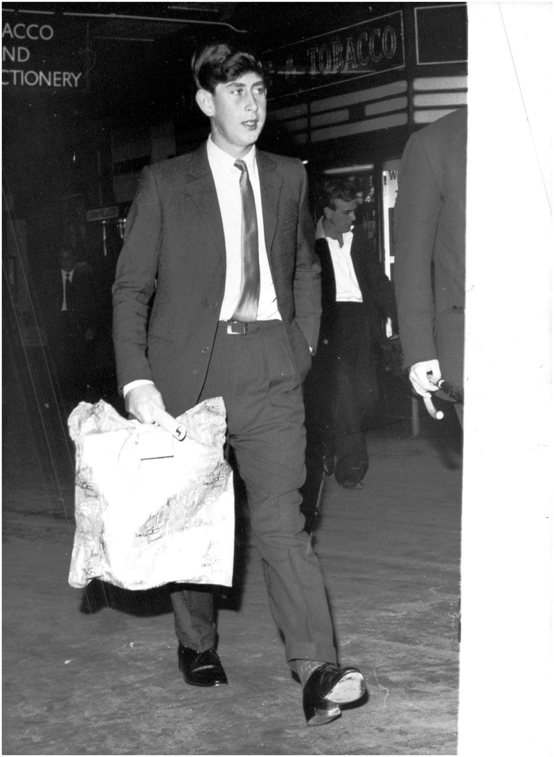 Prince Charles walks at Liverpool Street - Vintage Photograph