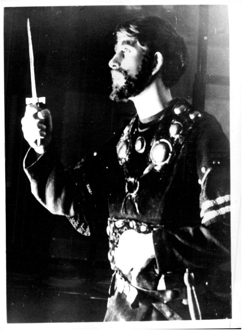 Prince Charles during the rehearsal of a school revue - Vintage Photograph