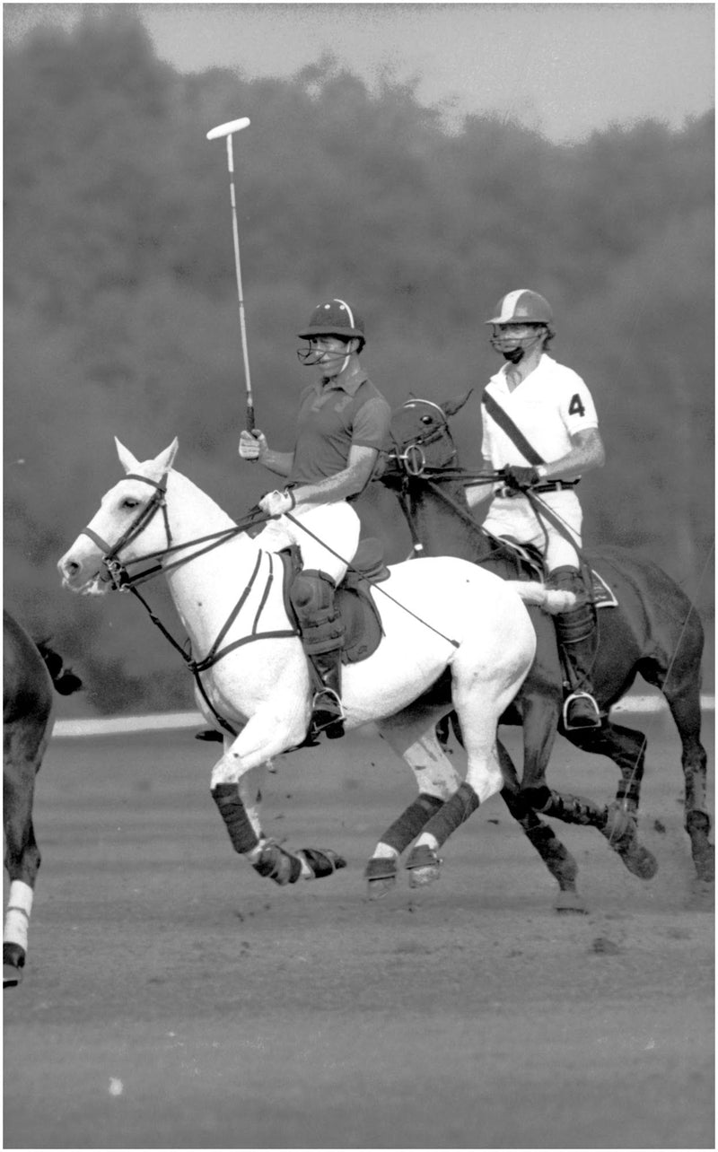 Prince Charles play polo - Vintage Photograph