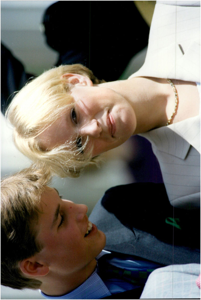 Zara Phillips along with Prince William - Vintage Photograph