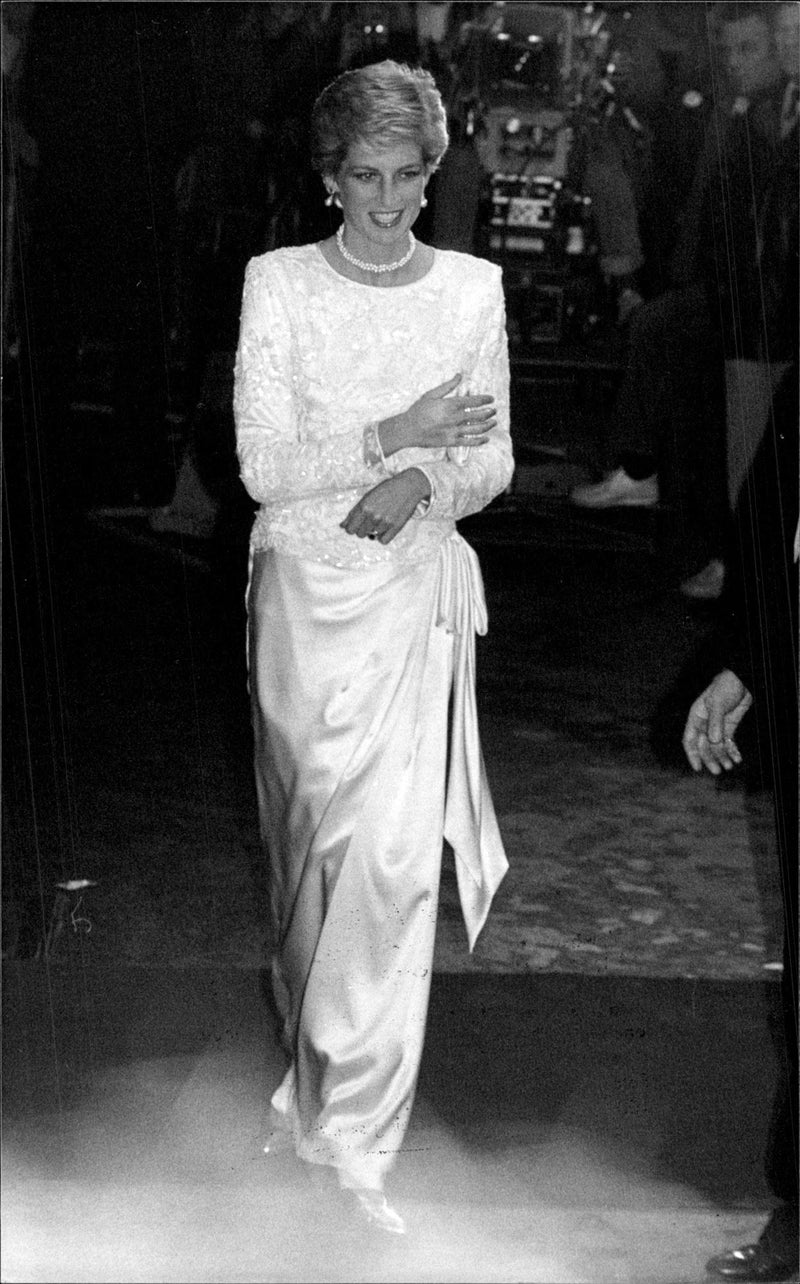 Princess Diana at the premiere of the film "Labyrinth" - Vintage Photograph