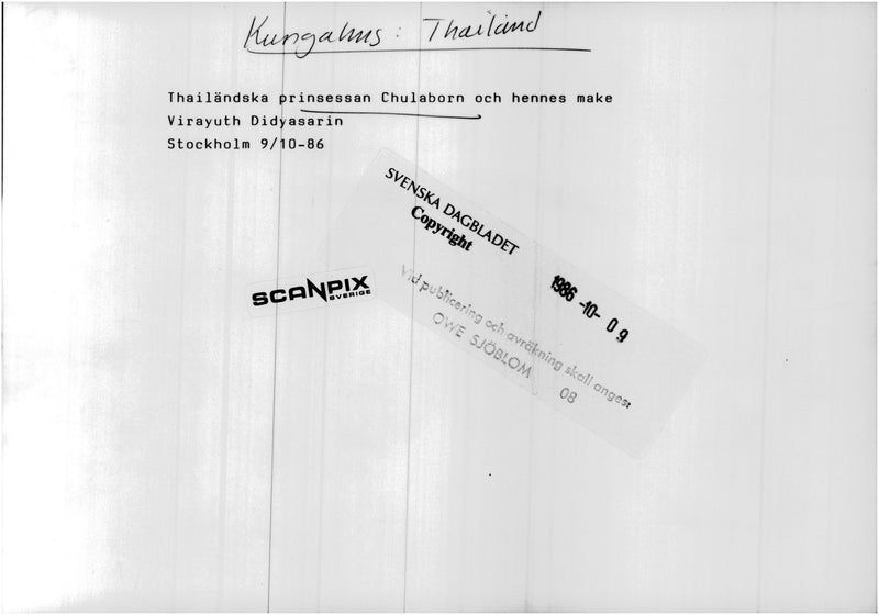 Thai princess Chulaborn and her husband Virayuth Didyasarin - Vintage Photograph