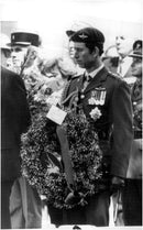 Prince Charles spends krnas the 40th anniversary of the end of the war - Vintage Photograph
