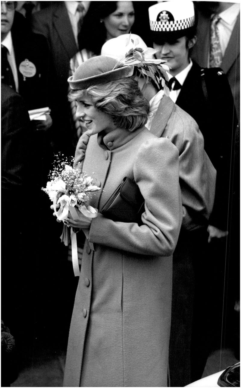 Princess Diana visits Glastonbury - Vintage Photograph