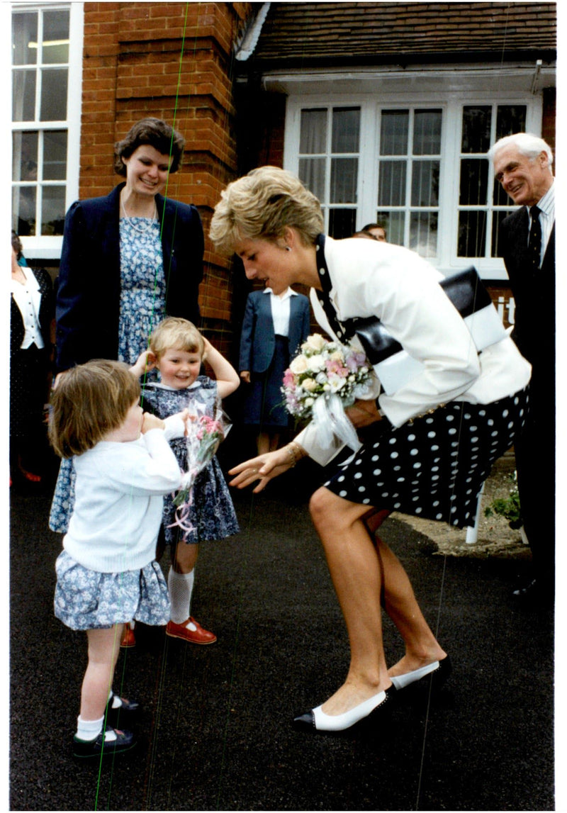 Snapshot of Princess Diana, taken in conjunction with the official duties of a hospital. - Vintage Photograph
