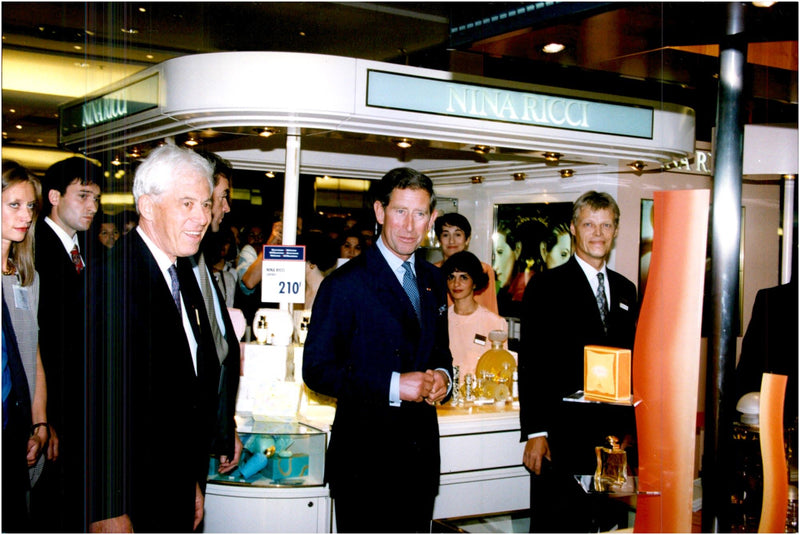 Prince Charles opens a British show in Galeries Lafayette - Vintage Photograph