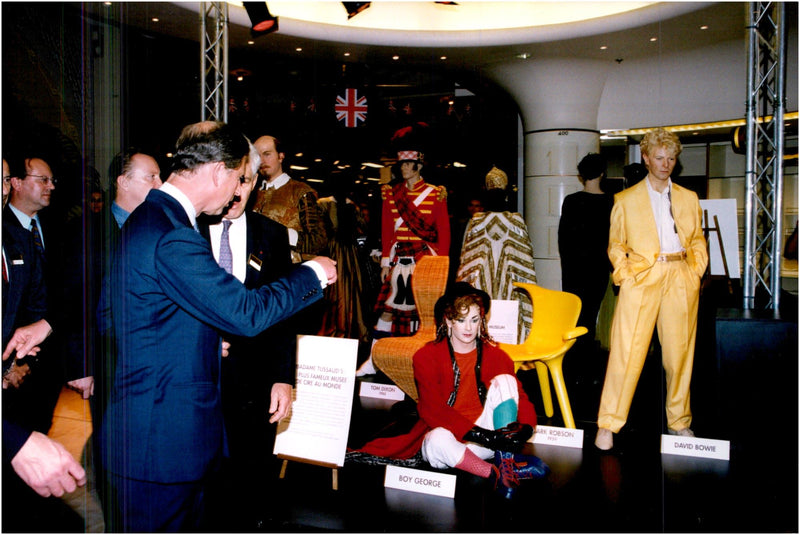 Prince Charles opens a British show at Galeries Lafayette - Vintage Photograph