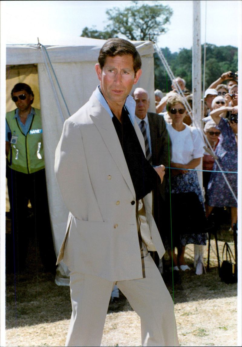 Prince Charles visiting the annual flower contest - Vintage Photograph