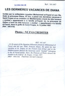 Princess Diana aboard a boat during her vacation at the French Riviera. - Vintage Photograph