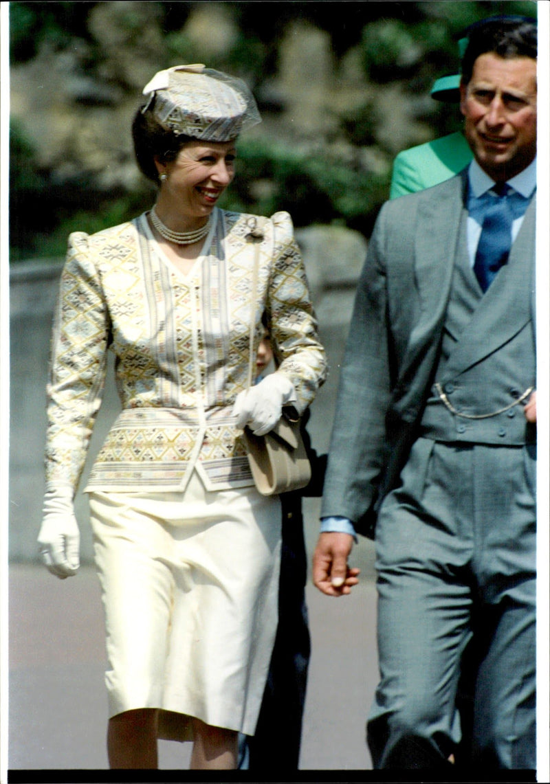 Princess Anne along with Prince Charles - Vintage Photograph