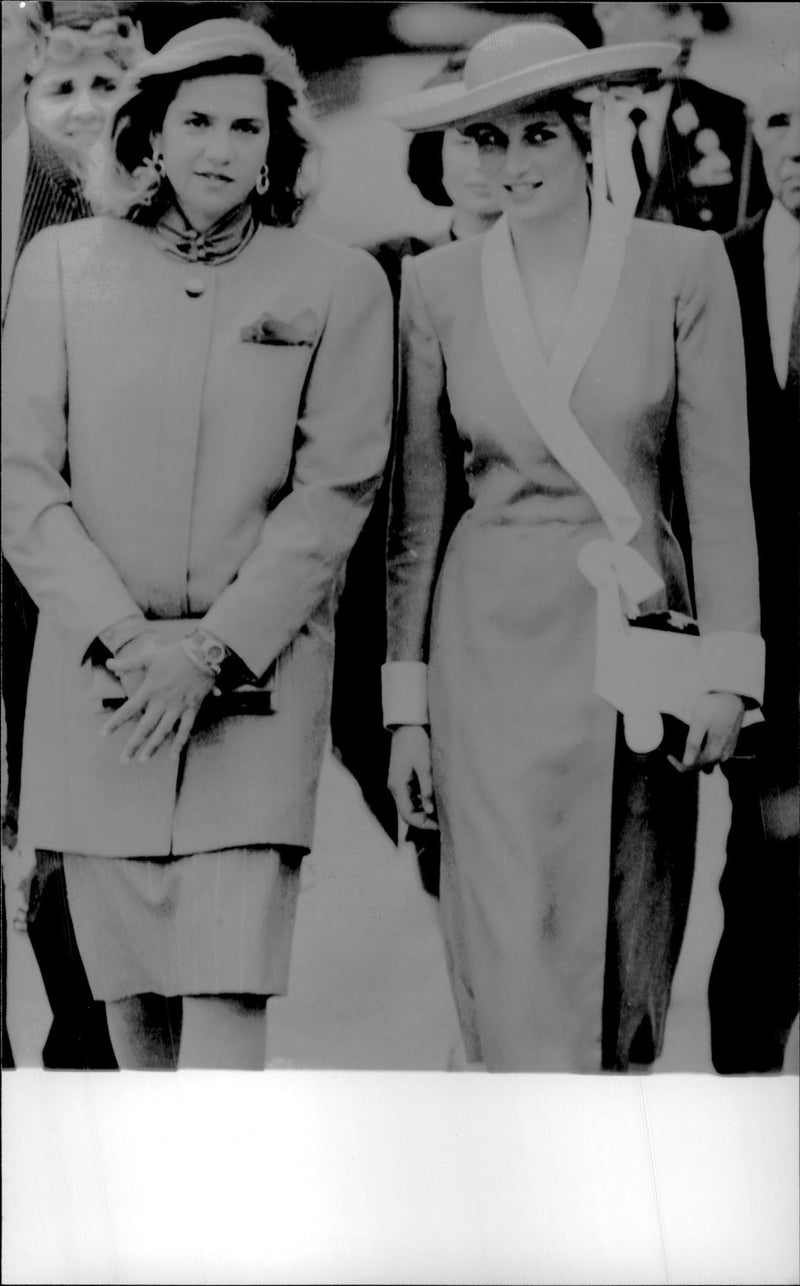 Princess Christina of Spain and Princess Diana at Prince Charles and Princess Diana&
