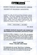 Prince Charles opened an exhibition at Gallery Lafayette in Paris. - Vintage Photograph